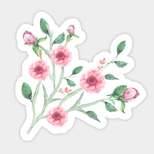 Pink anemone garden Sticker